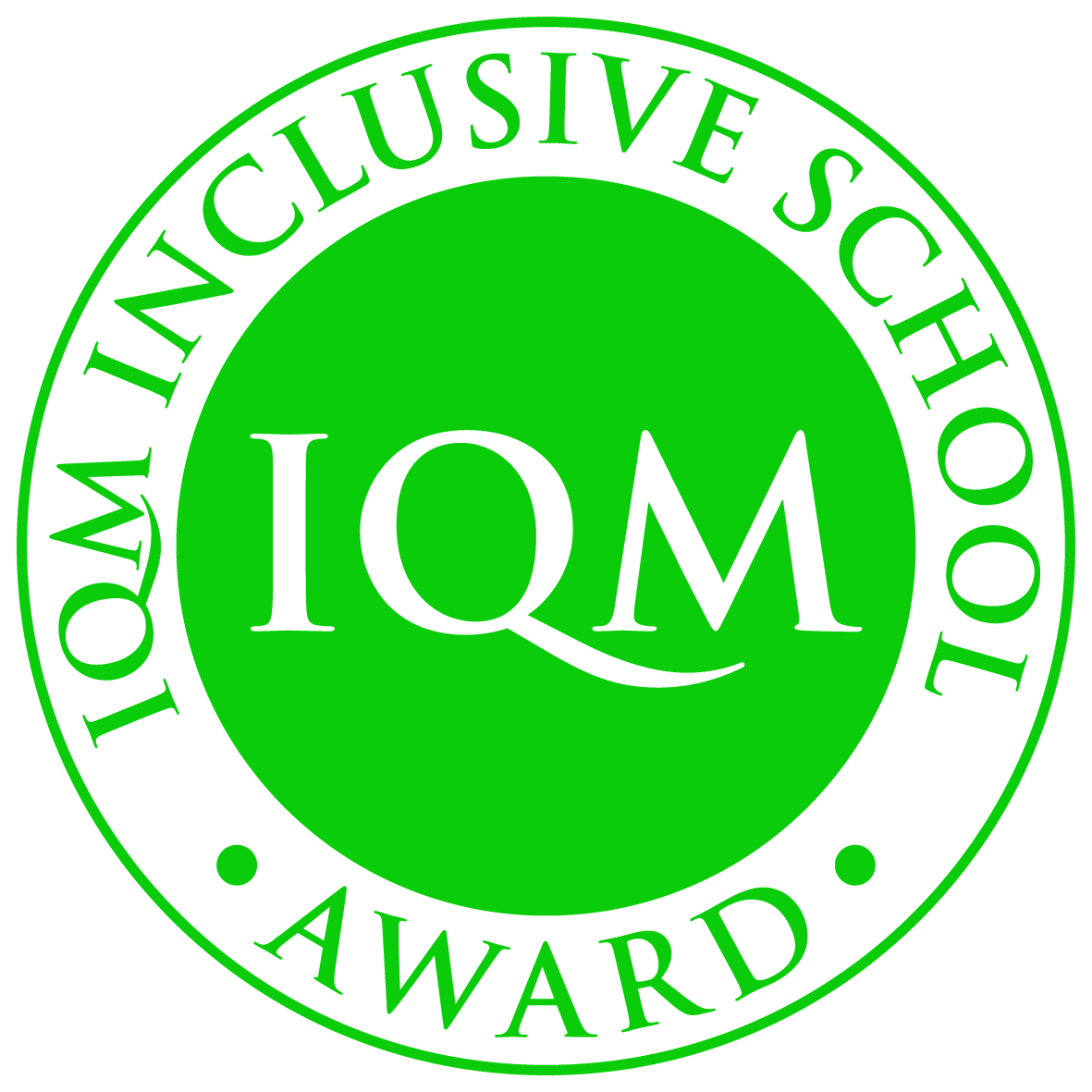 IQM Inclusive School Award logo - Green - Pantone Ref  356c